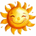 Illustration of the bright Sun shining over Earth