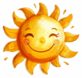 Illustration of the bright Sun shining over Earth